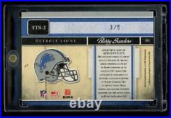 2008 Donruss Elite Throwback Threads Barry Sanders Game Used Prime Patch Auto /5