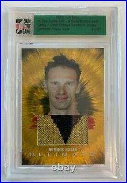 2008 Fall Expo Itg Um-8 Dominik Hasek 1/1 Gold Game Used Redemption Card