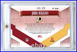 2008 Gridiron Gear Performers #P24 John Riggins Game Used Dual Jersey Auto /25