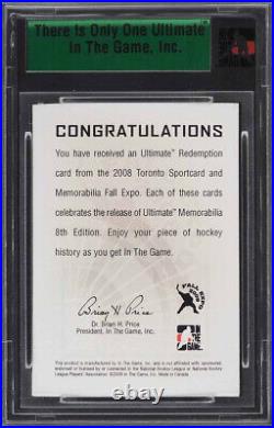 2008 In The Game Redemption Fall Expo Gold Ilya Kovalchuk PATCH 1/1