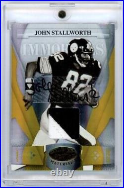 2008 Leaf Certified Immortals John Stallworth Game Used Patch Auto Gold /15 HOF