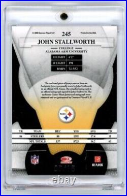 2008 Leaf Certified Immortals John Stallworth Game Used Patch Auto Gold /15 HOF