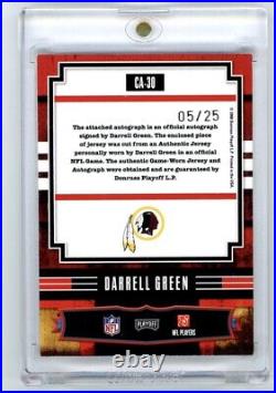 2008 Playoff Absolute Canton Darrell Green RARE Game Used Jersey Auto SP /25 HOF