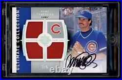 2008 Ultimate Collection Ryne Sandberg Triple Game Used Jersey Patch Auto /5 HOF