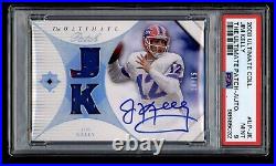 2008 Ultimate Collection Ultimate Jim Kelly Dual Game Used Patch Auto /15 PSA 9