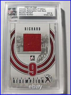 2009-10 ITG Fall Expo Ultimate Memorabilia Maurice Richard Redemption Card Black
