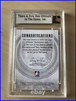 2009 ITG Ultimate Redemption Card -Terry Sawchuk Game Used Glove
