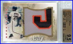 2009 Sportkings Barry Bonds Box Top Redemption 1/1 Game-used Jersey Bgs Gem 9.5