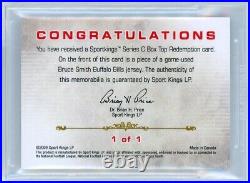 2009 Sportkings Box Topper 1/1 Game-used Bruce Smith Memorabilia! Bgs 9