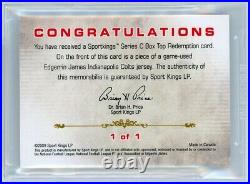 2009 Sportkings Box Topper 1/1 Game-used Edgerrin James Relic! Bgs 9.5