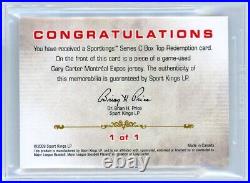 2009 Sportkings Box Topper 1/1 Game-used Gary Carter Memorabilia! Bgs 8.5