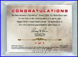 2009 Sportkings Box Topper 1/1 Game-used Reggie Miller Memorabilia! Bgs 9.5