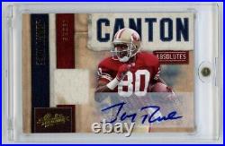 2010 Panini Absolute Canton Jerry Rice Game Used Dirty Jersey Patch Auto /15 HOF