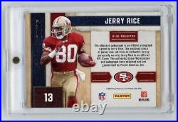 2010 Panini Absolute Canton Jerry Rice Game Used Dirty Jersey Patch Auto /15 HOF