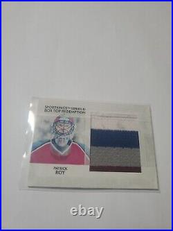 2010 Patrick Roy SportKings Box Top Redemption Jumbo 4 Color GU Patch 1/10