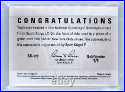 2010 Sportkings 31st National #sk119 Gold 1/1 Tom Seaver Jersey Relic Bgs 10