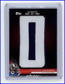 2010 Topps In The Name Steven Jackson Game Used Letter Letterman Patch True 1/1