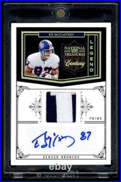 2011 National Treasures Century Ed McCaffrey Prime Game Used Patch Auto Holo /20