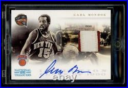 2011 Panini National Treasures Earl Monroe Game Used Prime Patch Auto /25 Knicks