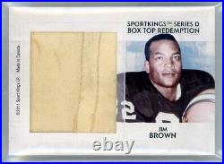 2011 Sportking Box Top Redemption Double 1/1 Gale Sayers / Jim Brown Bgs 8.5