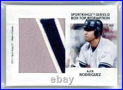 2011 Sportkings Box Top Redemption Double Relic 1/1 Cal Ripken Jr/a-rod Bgs 9.5