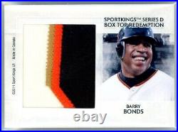 2011 Sportkings Box Top Redemption Double Sided 1/1 Arron/bonds Encased By Bgs