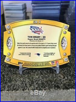 2011 Topps #SB-7 Tom Brady Rare Die Cut Topps Giveaway Promo Redemption eBay 1/1