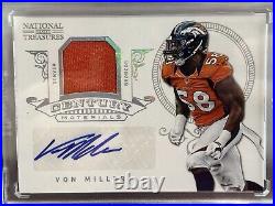 2012-13 National Treasures Century Von Miller Game Used Jersey Auto Holo /25