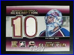 2012 Between the Pipes Redemption Game Used Glove/Pad BTPR-55 Patrick Roy #ed/10