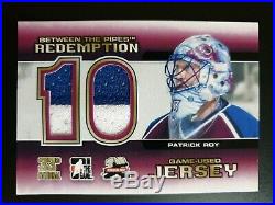 2012 Between the Pipes Redemption Game Used Jersey BTPR-52 Patrick Roy #ed/10