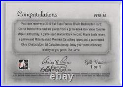 2012 ITG Fall Expo Redemption Prize Forever Rivals Gold 1/1 #FEFR-36 HOF