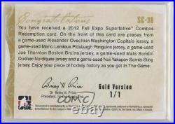 2012 ITG Gold Vault Ruby 1/1 Alex Ovechkin Nail Yakupov Mario Lemieux HOF 4ro