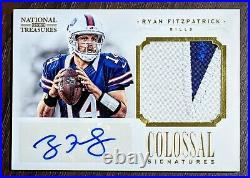 2012 National Treasures Ryan Fitzpatrick Auto Colossal Game-Worn Patch #/5 Bills