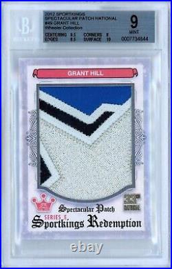 2012 Sportkings National Spectacular Patch 1/1 Grant Hill Relic! Bgs 9