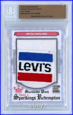2012 Sportkings National Spectacular Patch 1/1 Mitch Gaylord Levi's Patch