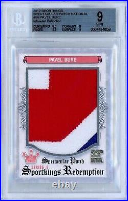 2012 Sportkings Spectacular Patch 1/1 Pavel Bure Bgs 9 Part Of Bure's Number