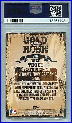 2012 Topps Gold Rush Wrapper Redemption Mike Trout Angels PSA 10 GEM MT