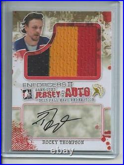 2013-14 ITG Enforcers II Jersey & Auto. Rocky Thompson, #5/10. Florida Panthers