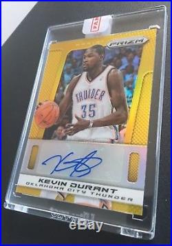 2013-14 Prizm Kevin Durant Gold Prizm Auto 9/10! Sealed Panini Redemption