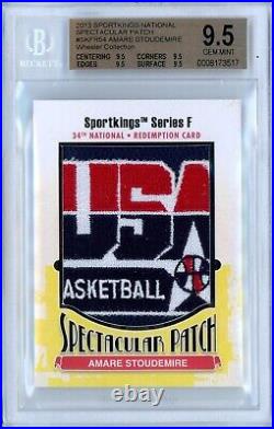 2013 Sportkings National Spectacular Patch 1/1 Amare Stoudemire Bgs 9.5 USA