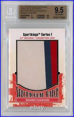 2013 Sportkings National Spectacular Patch 1/1 Brandi Chastain Relic! Bgs 9.5