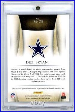 2014-15 Immaculate Collection Numbers Dez Bryant Game Used Jumbo Patch 1/29 Rare