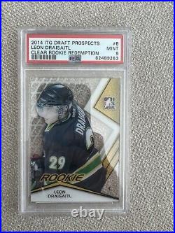 2014 Leon Draisaitl ITG Draft Prospects #8 Clear Rookie Oilers Redemption PSA 9