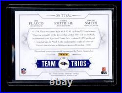 2014 National Treasures Team Trios Flacco Steve Smith Game Used Logo Patch /25
