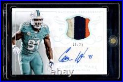 2014 Panini National Treasures Cameron Wake Game Used Dirty Patch Auto Holo /25