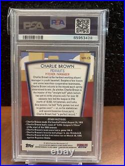 2014 Topps All-star Game Fanfest Charlie Brown Remdemption Card Wr-cb Psa 9