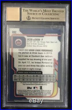 2014 Topps Finest Redemption Autograph Jacob Degrom /100 Bgs 9.5 With 10 Auto