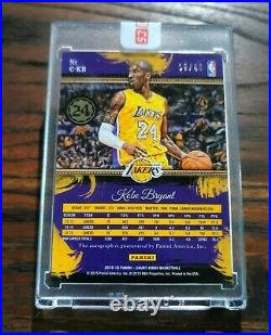 2015-16 Court kings KOBE BRYANT Auto Calligraphy 19/40 Redemption SEAL panini