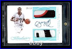 2015-16 Panini Flawless CJ McCollum Dual Game Used Patch Auto Sapphire /10