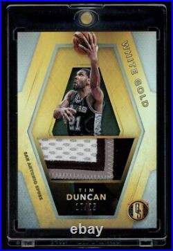 2015-16 Panini Gold Standard Tim Duncan White Gold Game Used Prime Patch /25 HOF